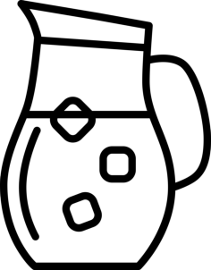 Lemonade Pitcher Outline Svg Vector, Free Vectors File